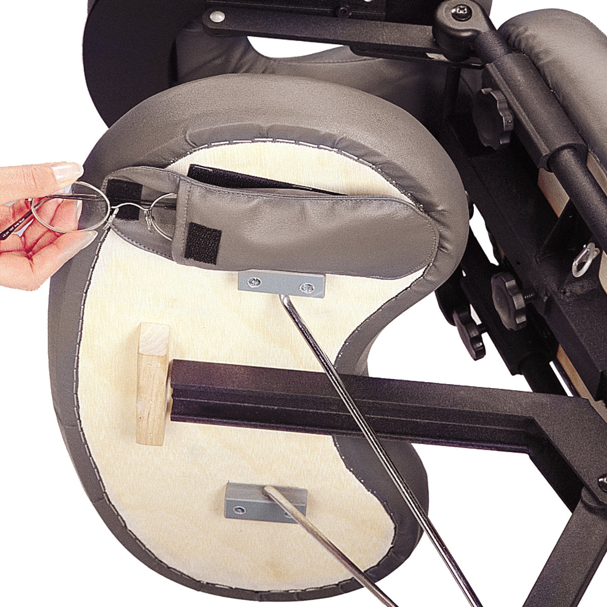 Master Massage Apollo Extra Large Size Portable Massage Chair-Lightweight Aluminum Tattoo Foldable-Sitting Posture Folding Massage Chair-with Larger Cushions and Wheels Bag-in Black