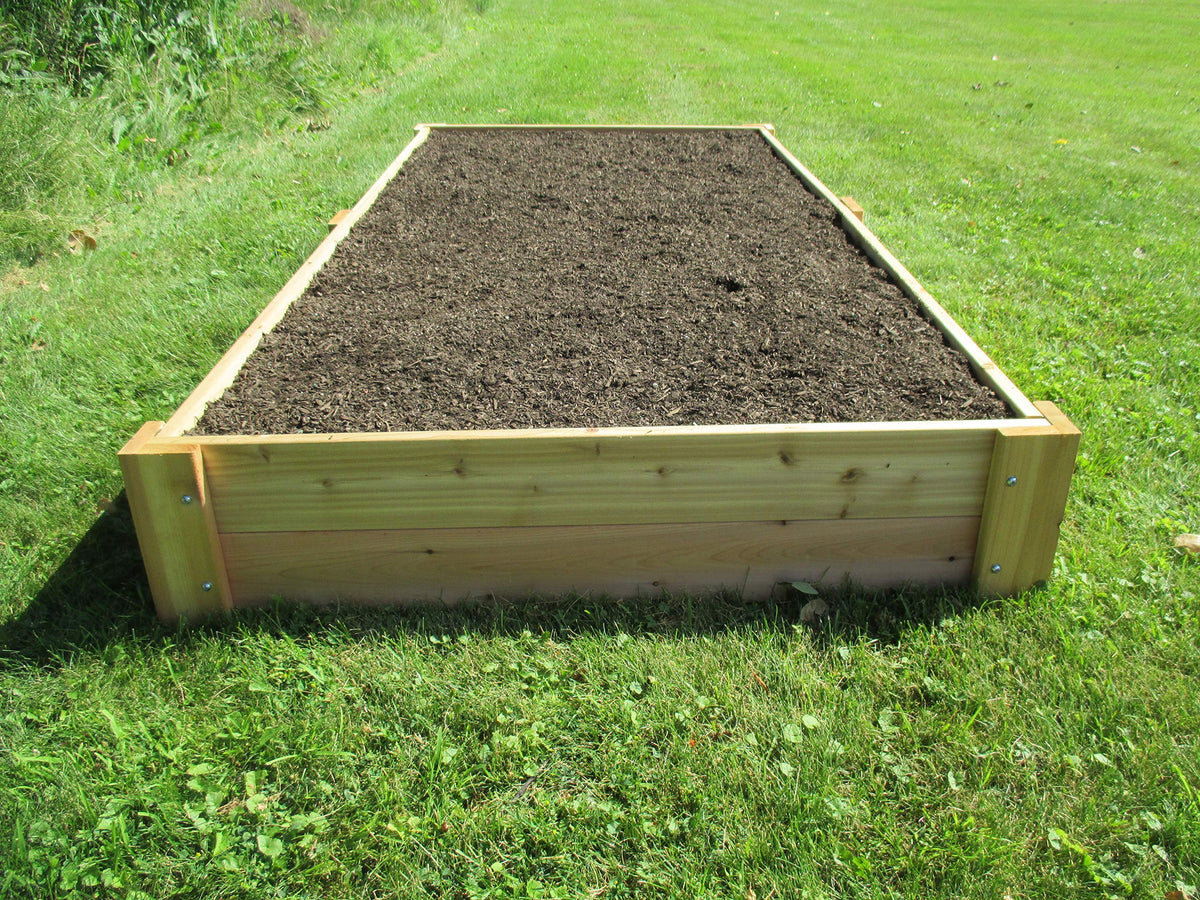 Infinite Cedar Premium Cedar Raised Garden Bed - 1" Thick Wood (4' x 8' x 11" H)