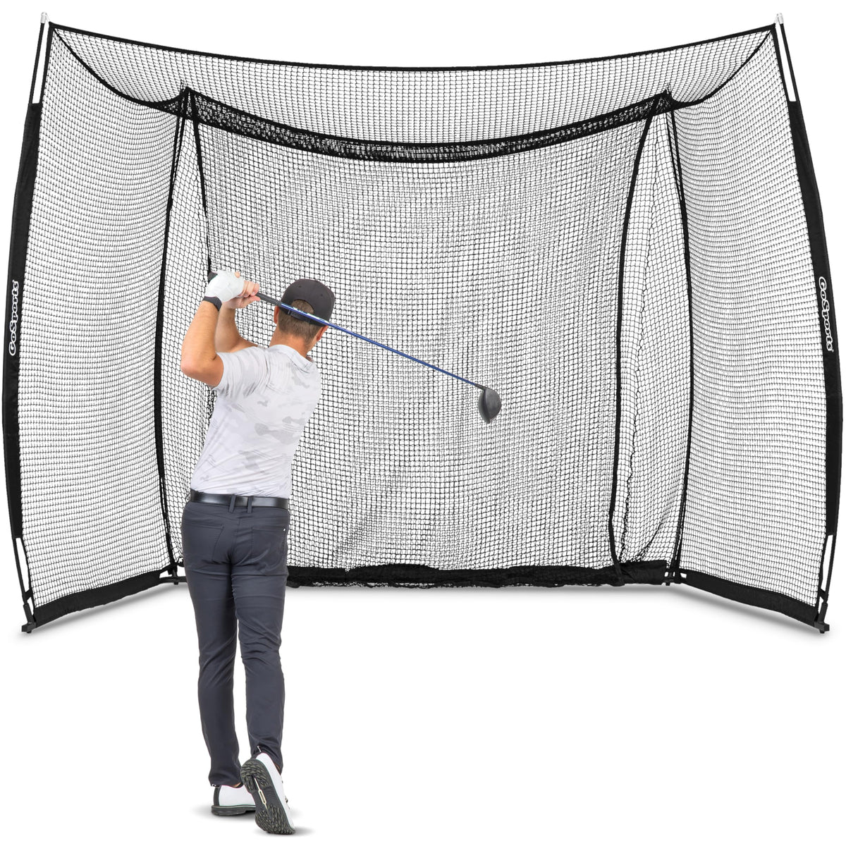 GoSports Range Cage 10 x 8 ft Golf Practice Hitting Net - Classic Net